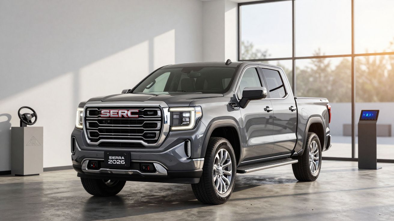 Camião cinza estacionado em ambiente interno iluminado pelo sol, com janelas grandes ao fundo.